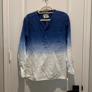 Casual ombré linen shirt